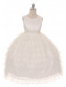 A-line Tulle Ankle Length Ruffle Flower Girl Dress With Beaded Sash